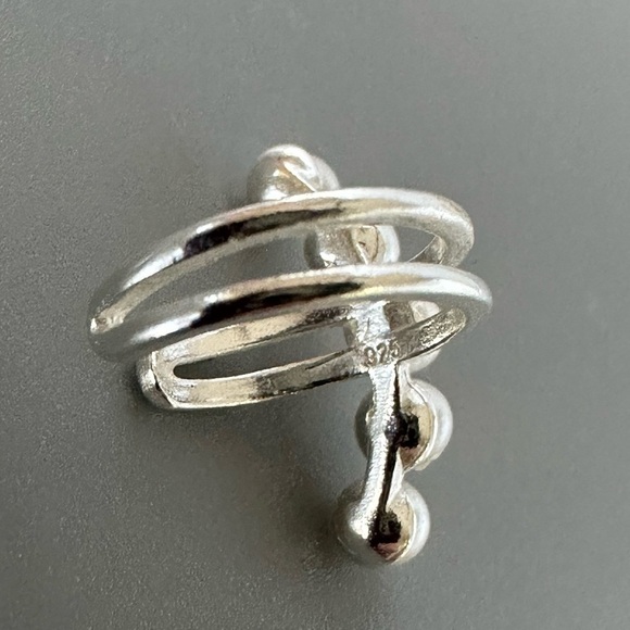 Sterling Silver Pearl Ear Cuff - Picture 6 of 9